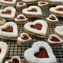 Load image into Gallery viewer, Linzer Heart Cookies (Box)