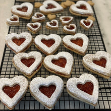 Load image into Gallery viewer, Linzer Heart Cookies (Box)