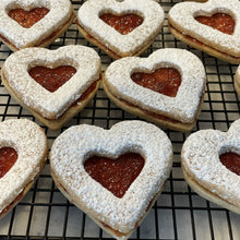 Load image into Gallery viewer, Linzer Heart Cookies (Box)