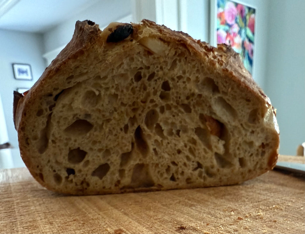Chili Crisp with Roasted Garlic Sourdough Bread